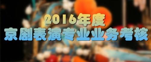 男人把鸡鸡插入女生屄视频国家京剧院2016年度京剧表演专业业务考...